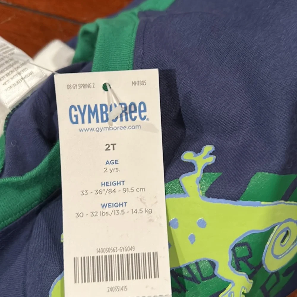 NWT Gymboree Frog Pond salamander swamp double sleeve Long Sleeve Shirt 2T